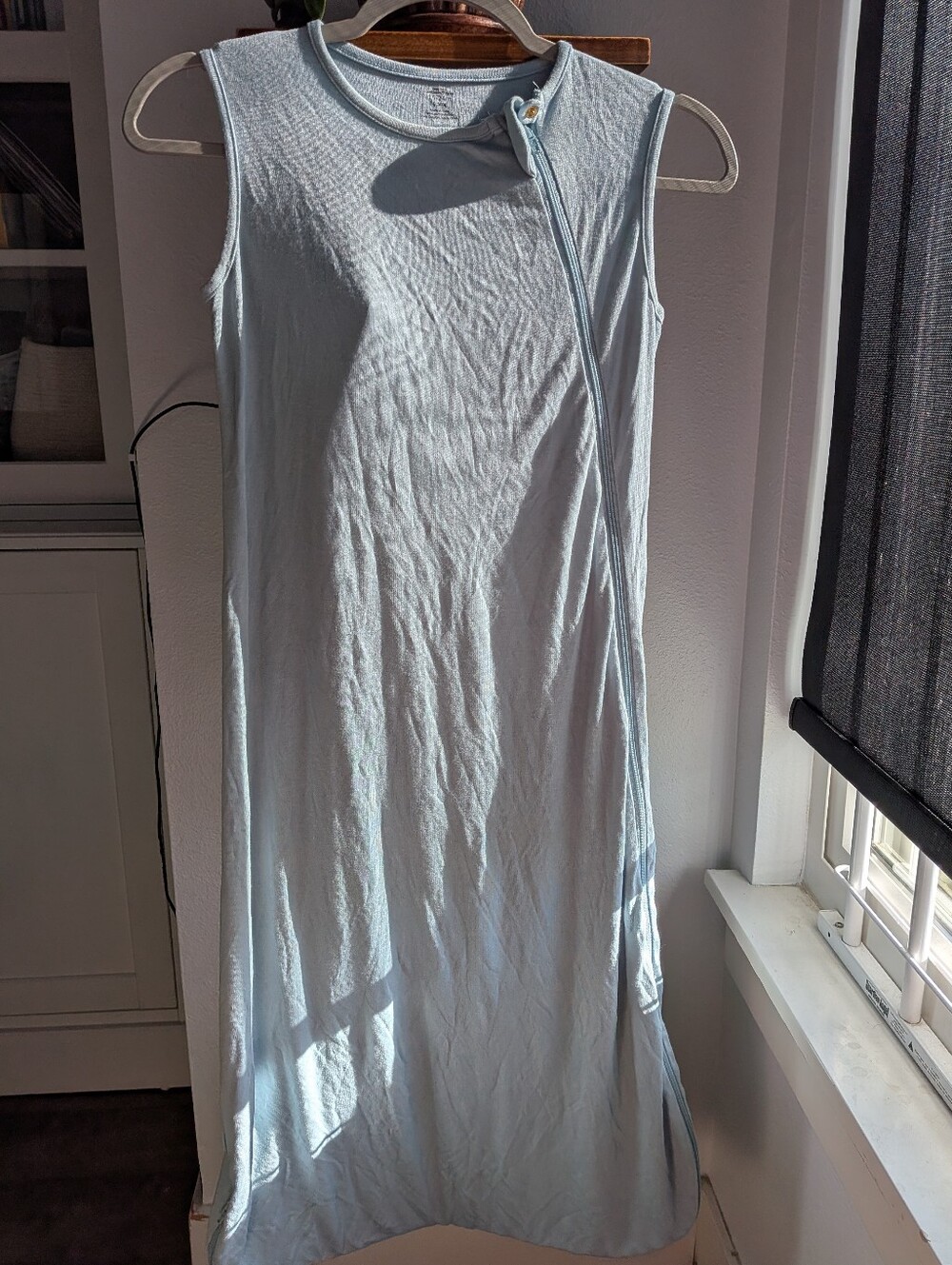 PurComfy LuxeDream Bamboo Sleep Sack L 15-24M 0.5 TOG Pastel Blue Wearable Blank
